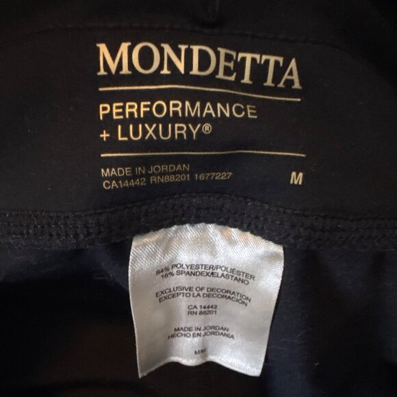 Mondetta Performance & Luxury Womens Black Pants Size M Polyester Blend - Picture 4 of 4